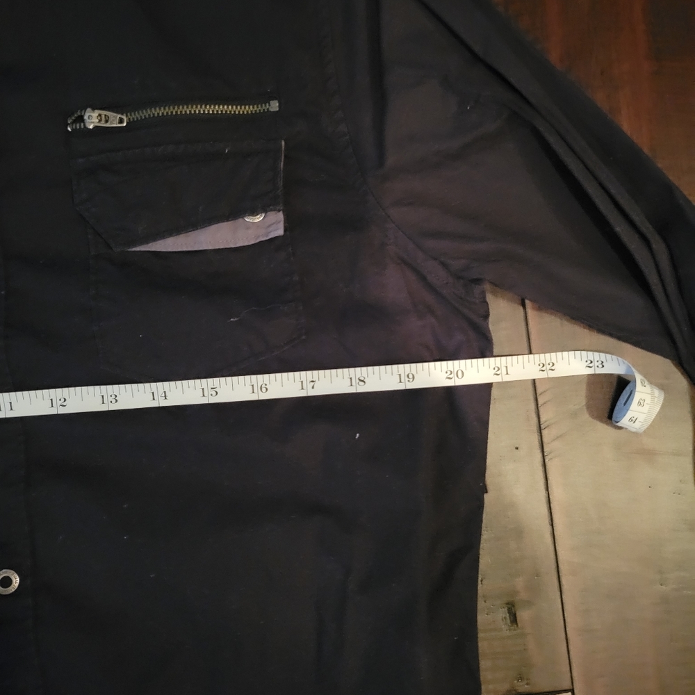 Guess Black Button Down Shirt sz Large - Picture 4 of 5